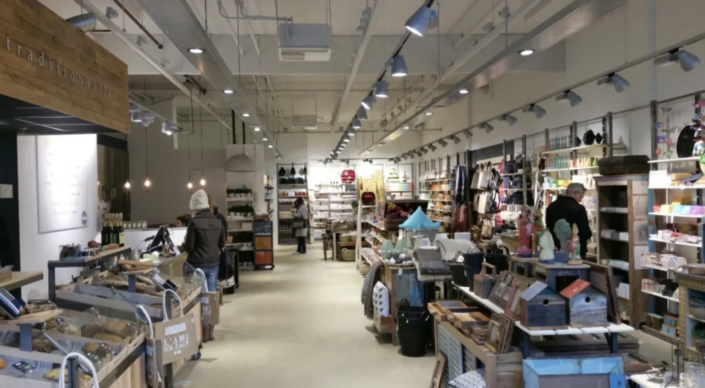 W- en E-installatie in een winkel