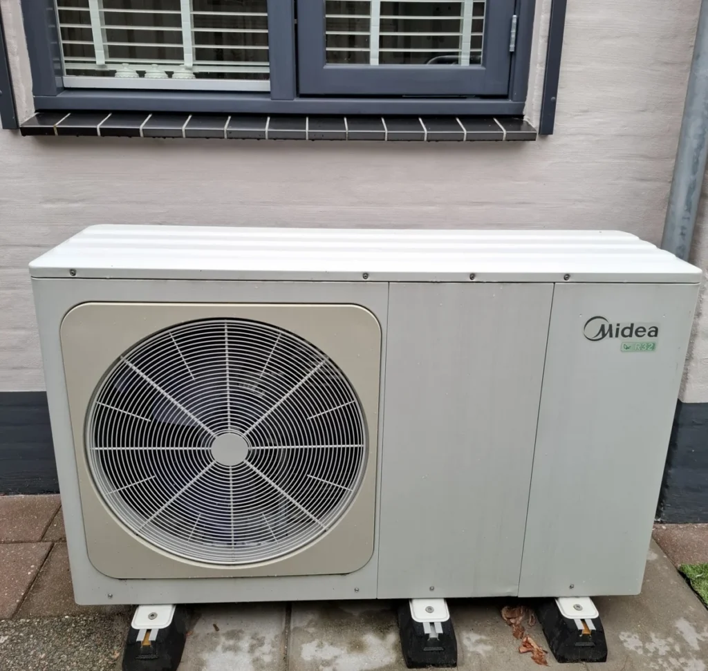 Buitenunit van een warmtepomp
